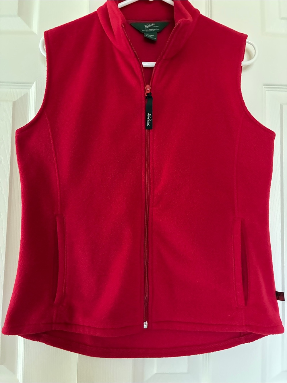 Woolrich Women’s 18519 Heirloom Red Fleece Zip Vest Medium